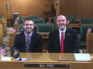 Brendon Sheldon with Rep. Post